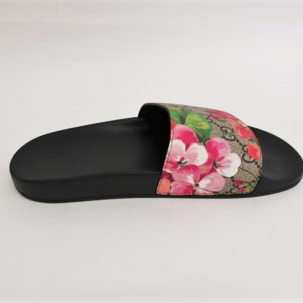 Gucci Pursuit Pool Slide Sandals GG Blooms Supreme - Picture 5 of 8